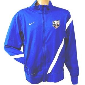 Nike Dri-Fit Soccer Track Jacket Zip Blue CASA Clemson Athletic S Men L Women